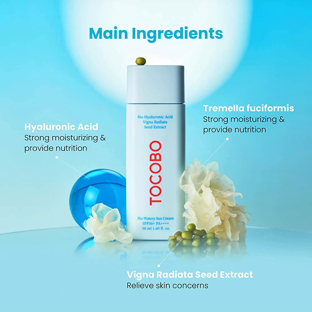 Tocobo Bio Watery Sun Cream SPF50+ PA++++ - Crema Solare Idratante 50ml