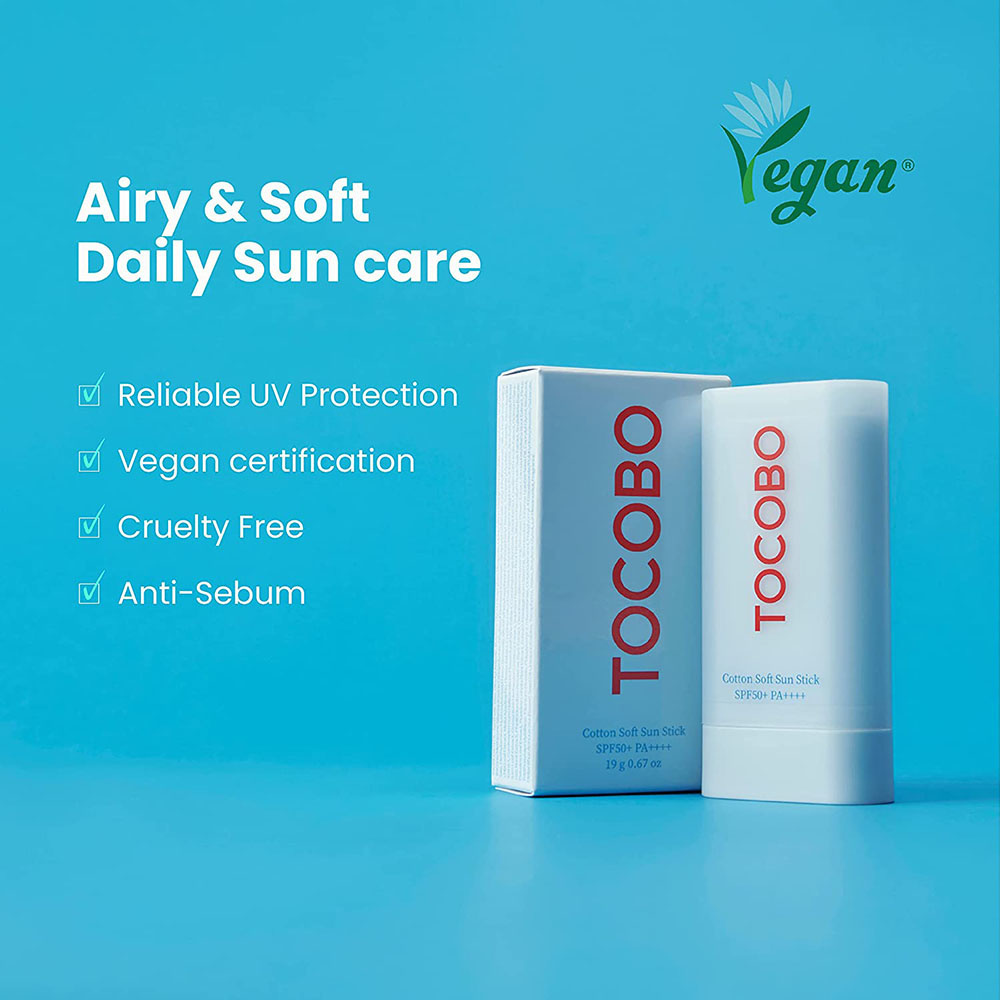 Tocobo Cotton Soft Sun Stick SPF50+ PA++++ - Protezione Solare in Stick 19g