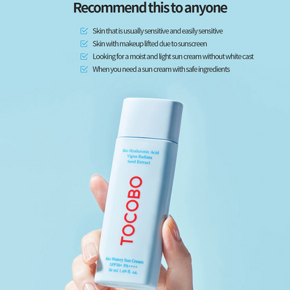 Tocobo Bio Watery Sun Cream SPF50+ PA++++ - Crema Solare Idratante 50ml